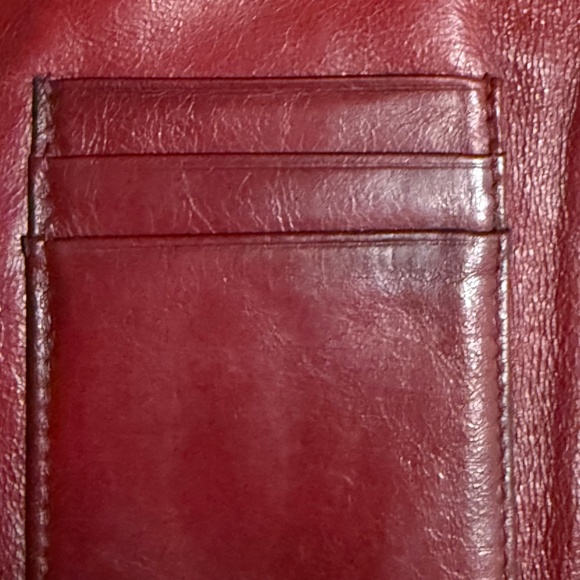 Hobo International Lauren Double Frame Folding Wallet Clutch Red Leather - Picture 7 of 14